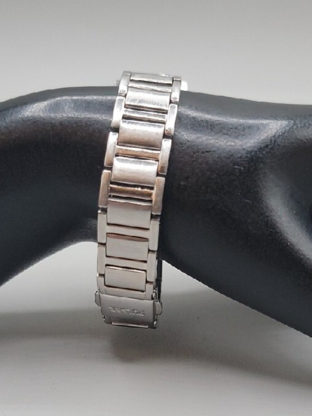 Vintage Pulsar Ladies Watch 1N00 X265 Silvertone Rectangle Link Band Rhinestones - Picture 13 of 14